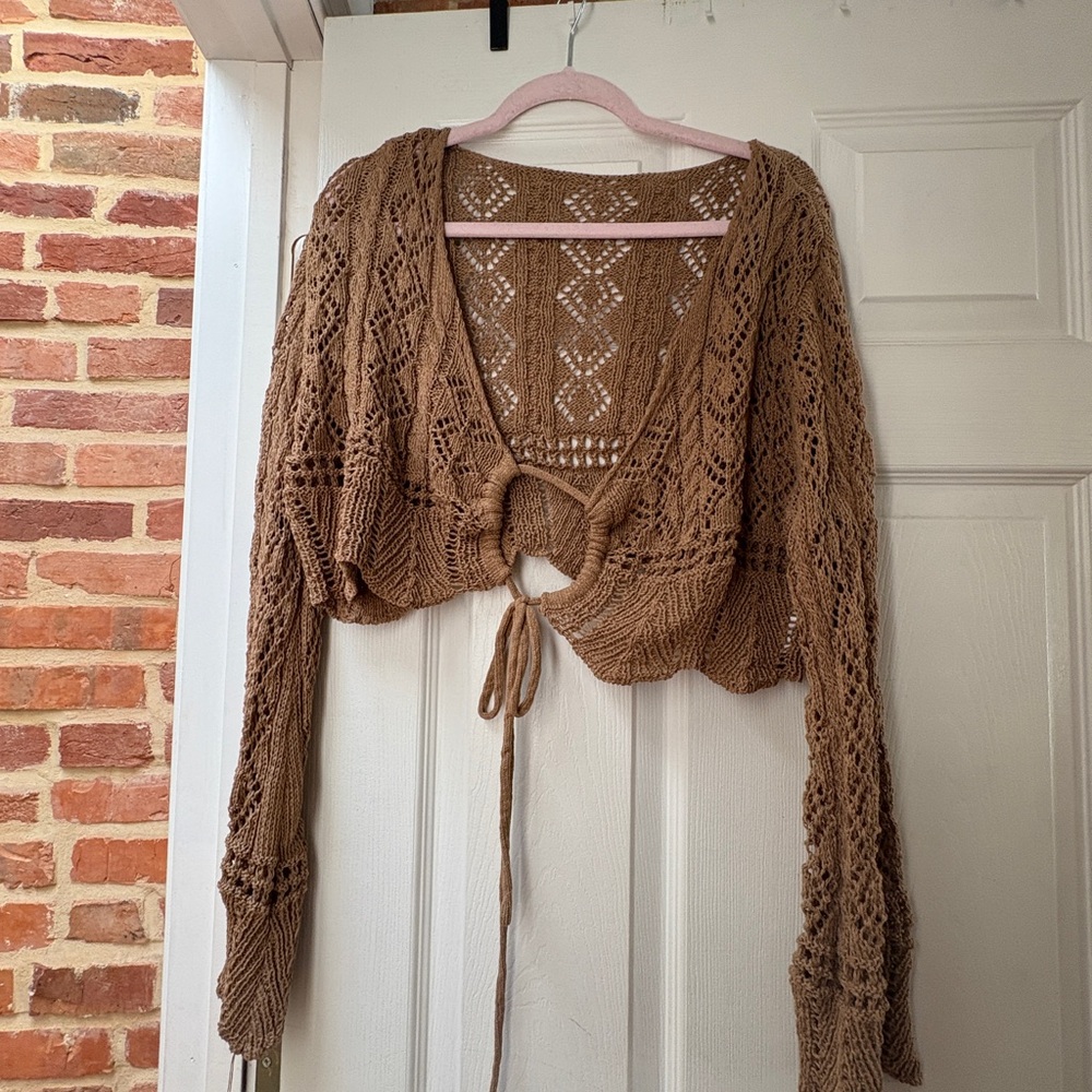 Women's Tan Knit Sweater